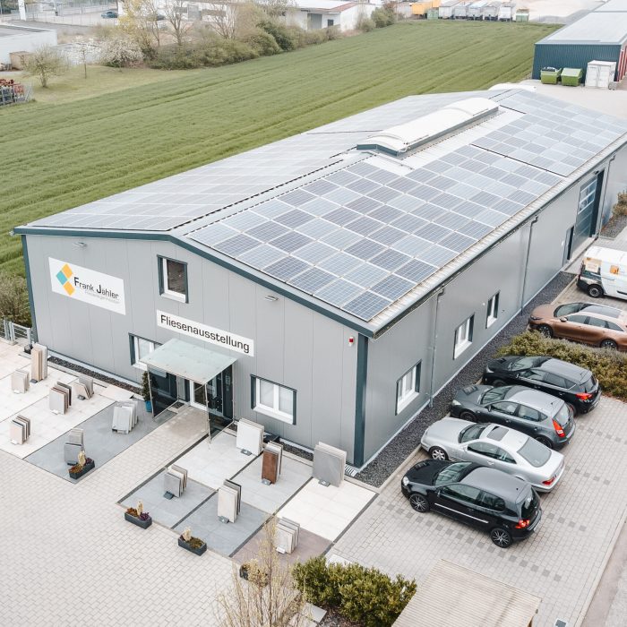 Drohnenaufnahme der Fliesenausstellung Frank Jähler in Schwäbisch Hall